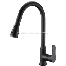 High Quality Matte Black Pull Down Kitchen Faucet